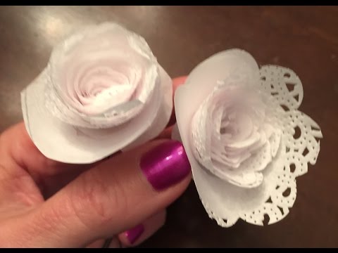 Rolled Paper Doily Flower Rolled Paper Doily Flower