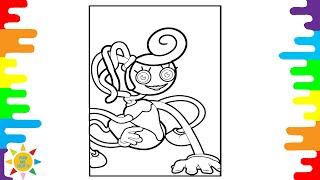 Mommy Long Legs Coloring Page | Poppy Playtime Coloring | Diviners - Savannah