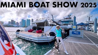 Miami Boat Show 2025 LIVE Boat \u0026 Sailing Yachts Dock Tour