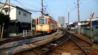 引上げ線は忙しい。朝の道後温泉駅　伊予鉄道