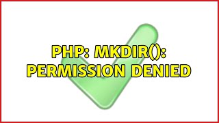 PHP: mkdir(): Permission denied