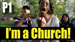 P1 - I'm a Church!! Hashim Vs Christian Lady | Speakers Corner | SCDawah Channel