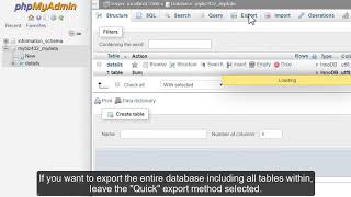 phpMyAdmin Tools - Export Databases & Tables