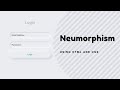 Neumorphism UI with pure HTML and CSS