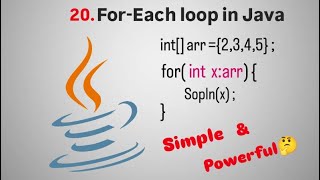 Flow Control in Java (Part 5) | for-each loop Explained | Fight4Tech