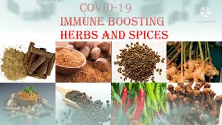 Immune Boasting Herbs and Spices(covid-19)நோயெதிர்ப்பு மூலிகைகள் மற்றும் மசாலாப் பொருட்கள்(கோவிட்19)