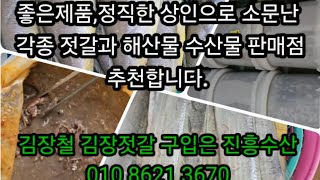 김장철 멸치젓 새우젓 갈치젓 민어 목포먹갈치  목포병어 등 젓갈류 각종 해산물 판매점 진흥수산 추천