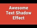 CSS3 Text Shadow Effect | Beginner's Tutorial