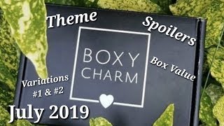 BoxyCharm July 2019 Spoilers, Variants #1 & #2, Theme, & Value!