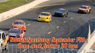 Sunset speedway bone stock feature September 14th 2024