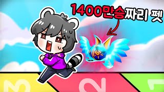 1400만승짜리 최강펫을 뽑았더니 1바퀴를 6초만에 ㅋㅋㅋㅋ[레이스 클리커] 로블록스