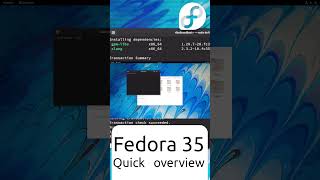 Fedora 35 Quick overview #Shorts