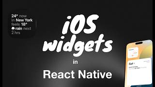 iOS widgets in React Native | Expo