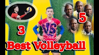 3Vs 5 #volleyball អធិរាជប្រអប់ស្មាត់រាជ វិចិត្រ តាក់ជើងទា តអោយ ឆាង យួន ខ្មៅ គោបា ក្របី 05