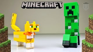 LEGO Minecraft Creeper and Ocelot - speed build