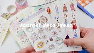 SIMPLE and EASY  JOURNAL DESIGN using DAISO stickers and Washi tapes