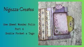 One Sheet Wonder Folio Part 4 - Double Pocket \u0026 Tags