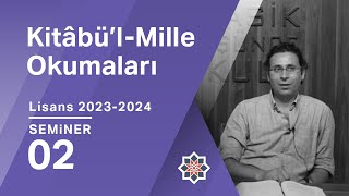 Ömer Türker, 2023-2024 Lisans Programı: Kitâbü’l-Mille, 2. Seminer