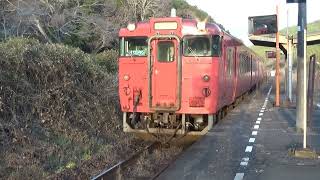 【列車窓】米川駅から岩徳線で徳山駅へ　（山口県 2024.12.27)