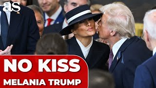 Trump's AIR-KISS SWOOP: a touch of respect for Melania's IMPECCABLE style