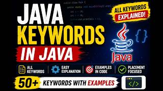 🚀 Java Keywords Explained with Examples | Complete Java Tutorial for Beginners