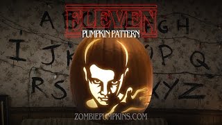Stranger Things: Eleven Pumpkin Pattern by ZombiePumpkins.com