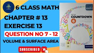 6 Class Math Chapter 13 Exercise 13 | Oxford New Countdown Book 6 Third Edition