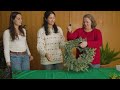 big red wreath making tutorial