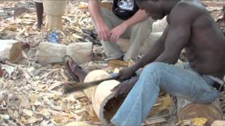 Djembe - Hand Carving a Classical Heartwood Djembe Drum Shell