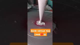 Rose design for cake | How to design cakes in a minutes ☺️#shorts