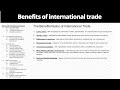 Introduction To International Economics  - Why do countries trade  (Benefits of free trade)