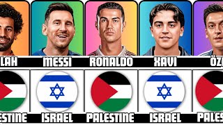 Israel vs Palestine: Which Football Players SUPPORT Israel and Palestine.