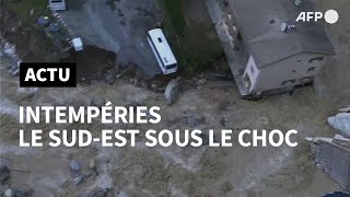 Inondations dans le Sud-Est: des dégâts impressionnants et une dizaine de portés disparus | AFP