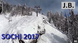 New ski lift \u0026 freeride area in Rosa Khutor, Sochi 2017