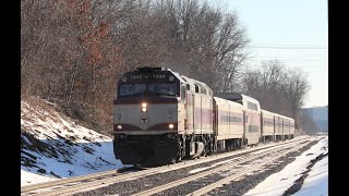 HD MBTA Commuter Rail Action on the Haverhill Line February 2022