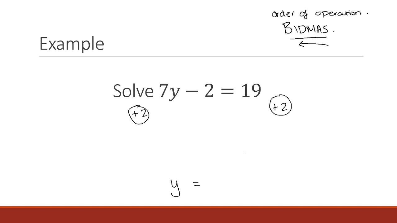 9B1 Solving Equations Two Step - YouTube