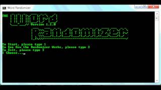 Batch Application: Word Randomizer