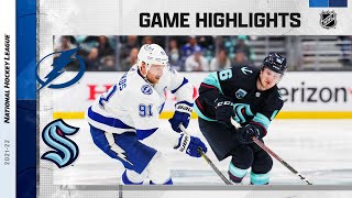 Lightning @ Kraken 3/16 | NHL Highlights 2022
