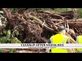 video nc crews repair mountain road damaged by mudslides