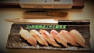 24時間熟成イサキ鮨実食  how  to   grunt   make  susi