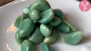 ကြက်သွန်ဖြူအစိမ်းချဉ် ထည့်နည်း Green Color Garlic Pickle