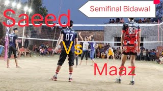 Best Semifinal mach Maaz vs saeed mahamuqabla damdar volleyball mach viral video ,#shorts 2nd set