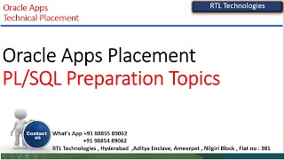 Oracle Apps Technical Placement PLSQL | PL/SQL Topics for Interview clear | Placement | Interview