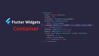 Flutter Tutorial For Beginners: Container Widget