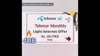 Telenor Monthly Lite Internet Offer Rs. 160 PKR 🔥 | What Information