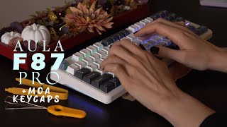 AULA F87 PRO | Review, Stock Sound Test \u0026 MOA Keycap Sound Test