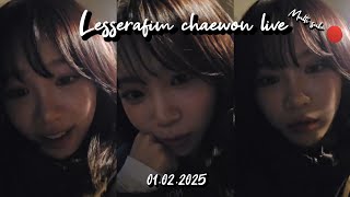 watch🌸 Lesserafim KIM CHAEWON live 1 Feb 2025- ALL SUB💖