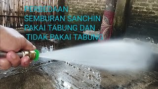 Perbedaan Semburan Sanchin Pakai Tabung dan Tidak Pakai Tabung