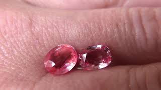 Padparadscha Sapphires 2.94 and 2.09 carats