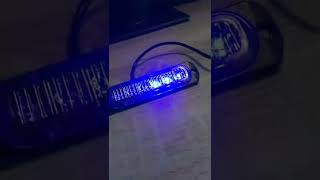 Стробоскоп, мигалка синяя, проблесковый маяк 11 х 2,7 см, 6 LED, 18 режимов